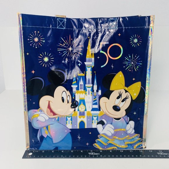 Walt Disney World 50th Anniversary Reusable Shopping Bag 17"x18" Mickey Minnie - Picture 8 of 10